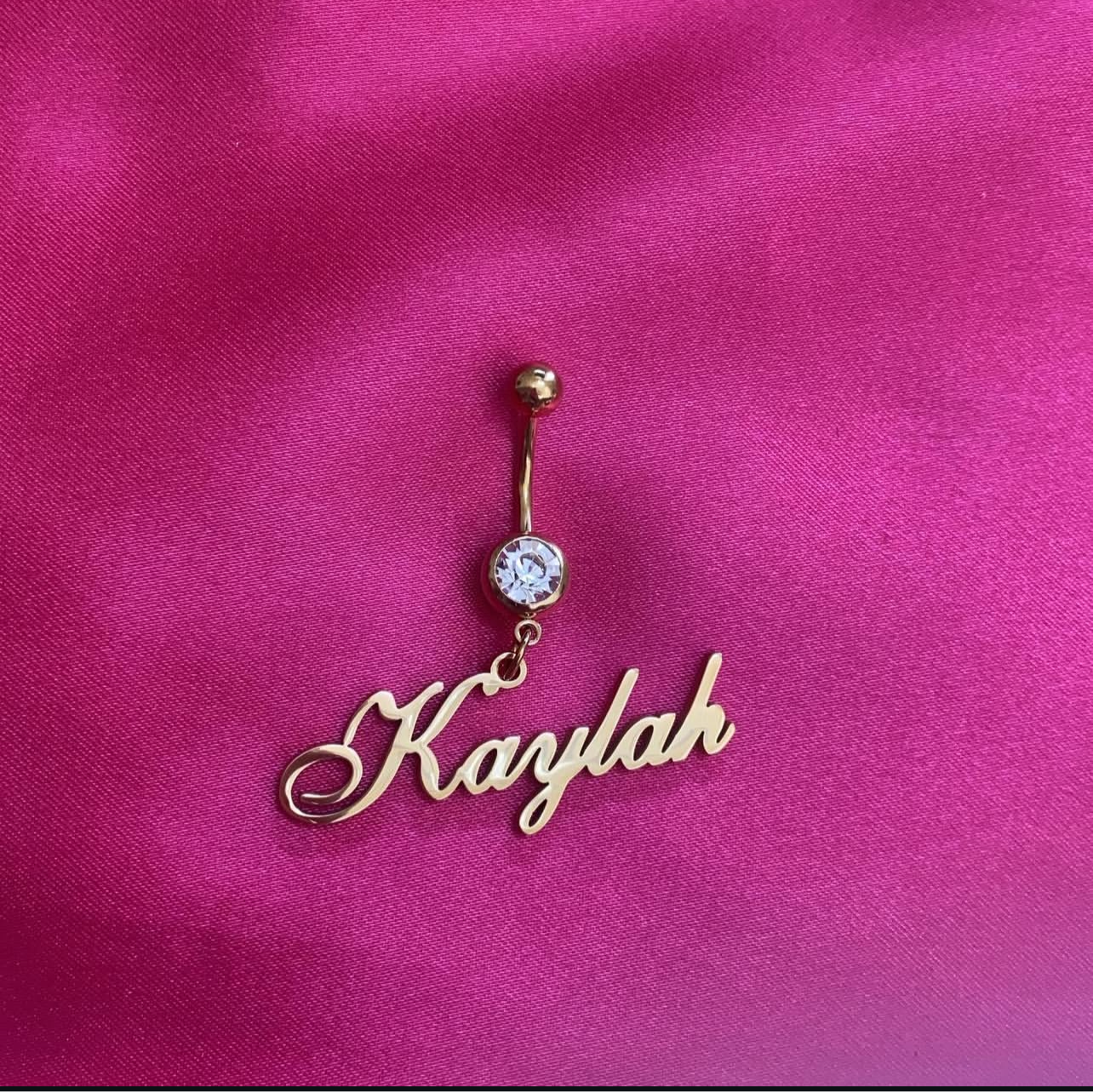 Custom Name Belly Ring