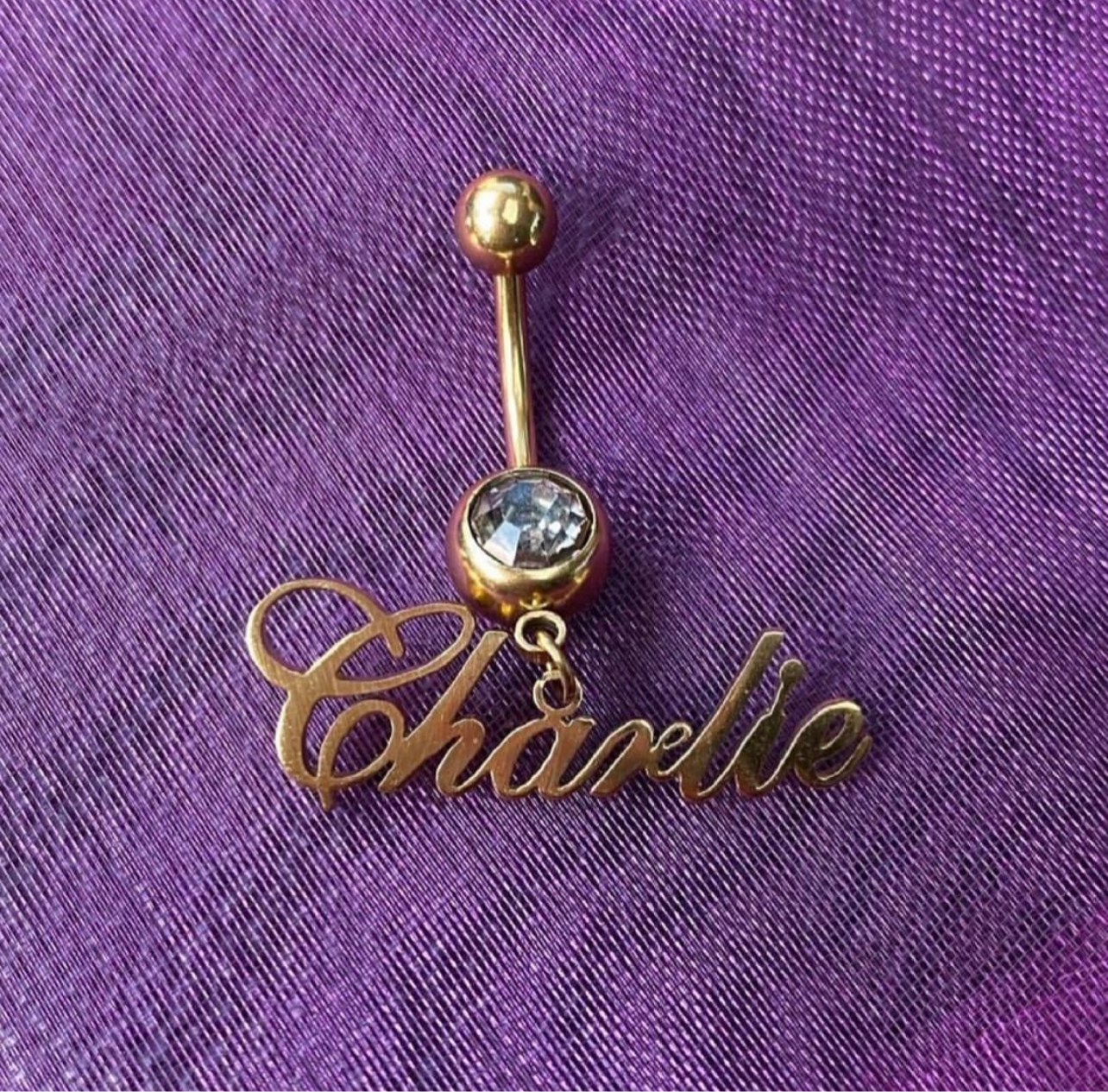 Custom Name Belly Ring