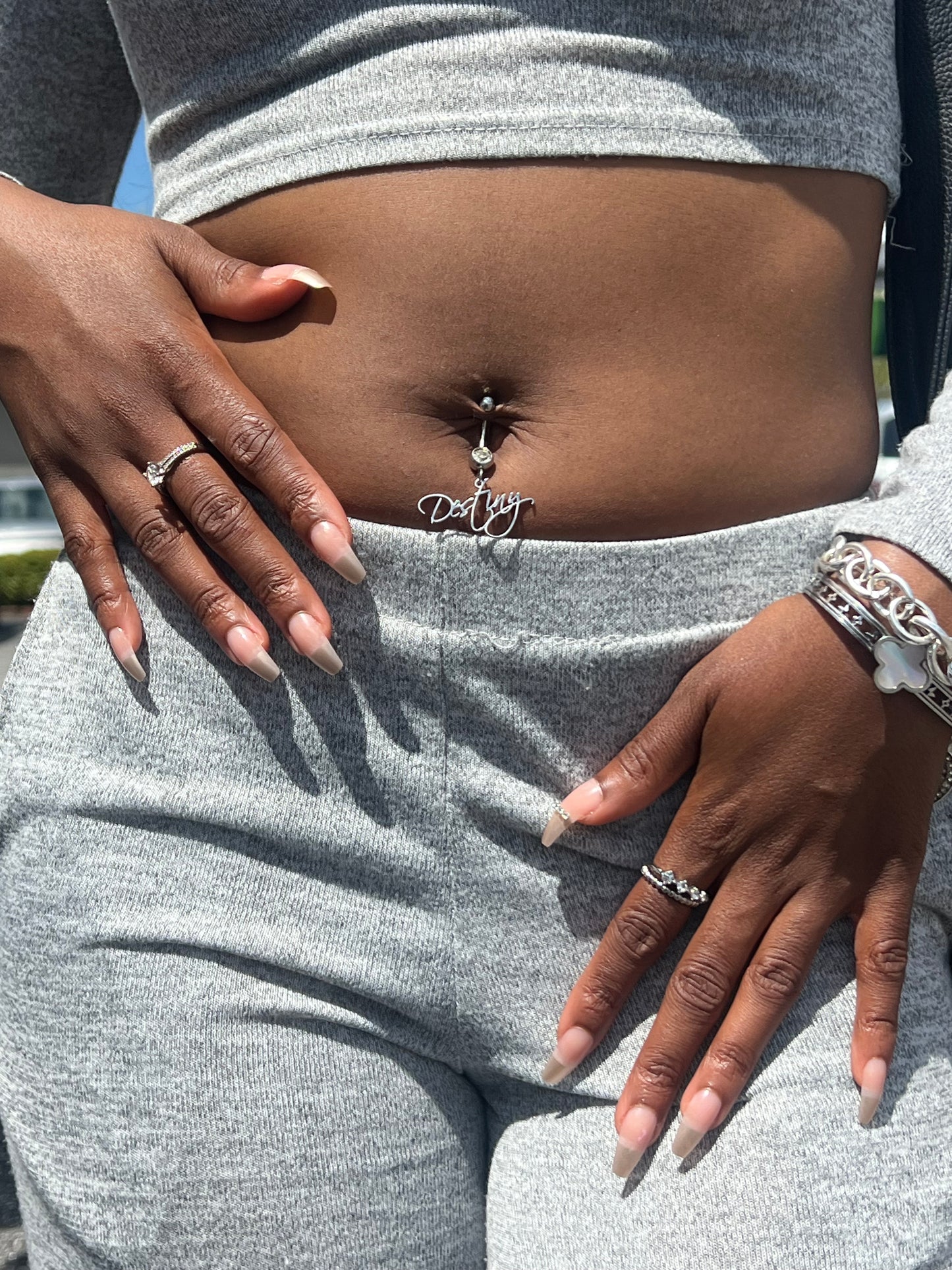 Custom Name Belly Ring