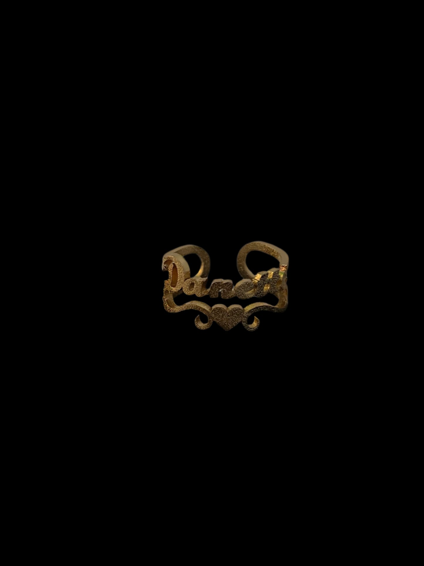 Heart Name Ring