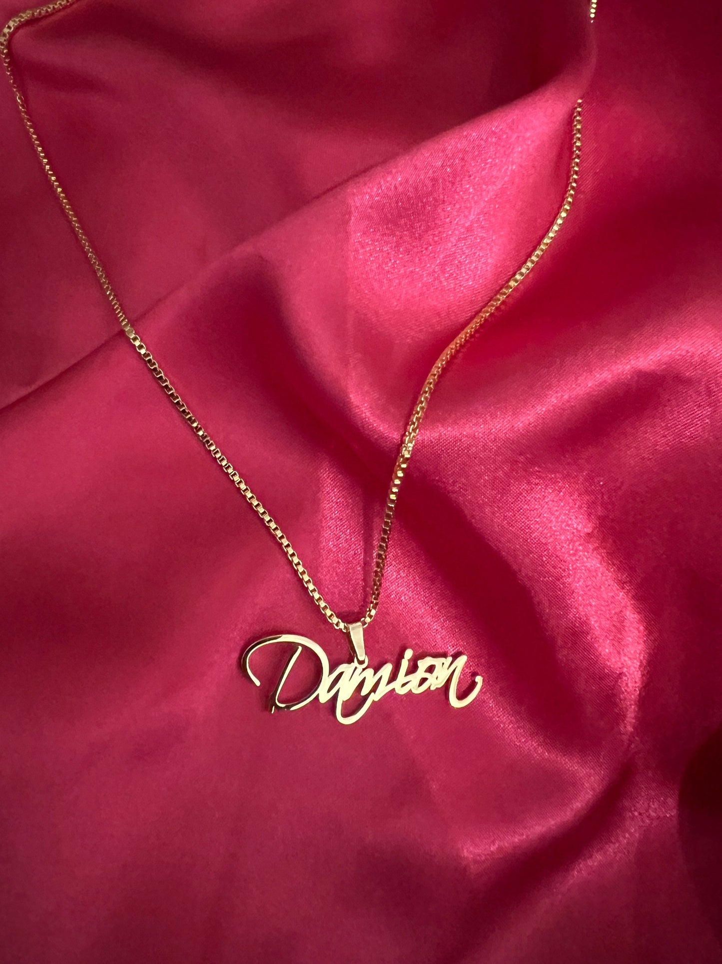 Cursive Script Nam Necklace