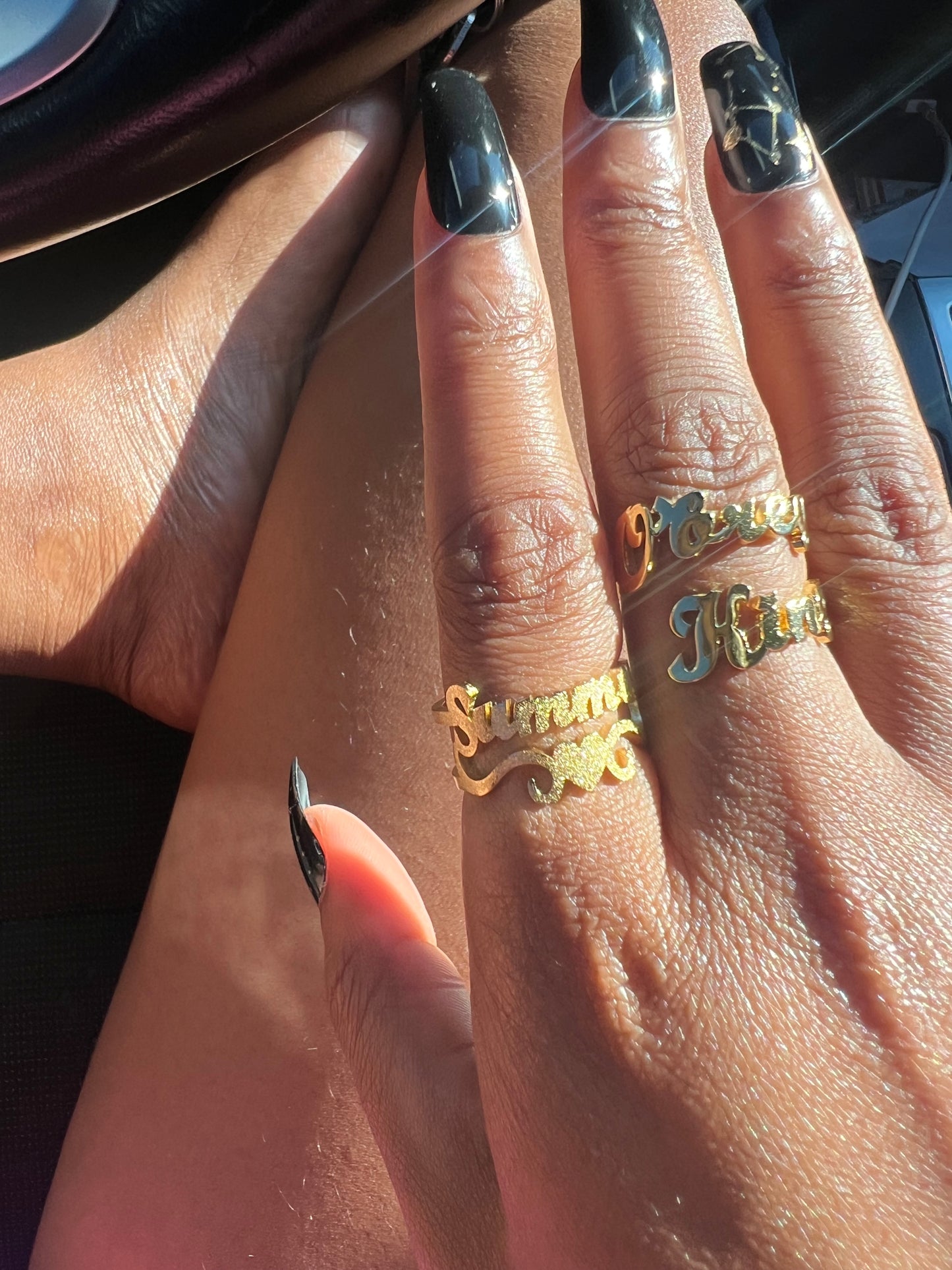 Heart Name Ring