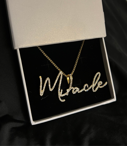Diamonds In Your Name Pendant Necklace