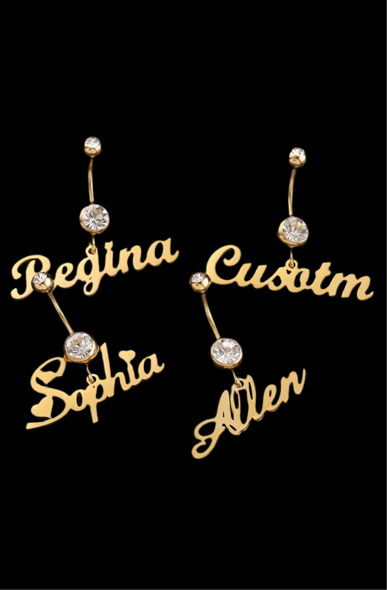Custom Name Belly Ring