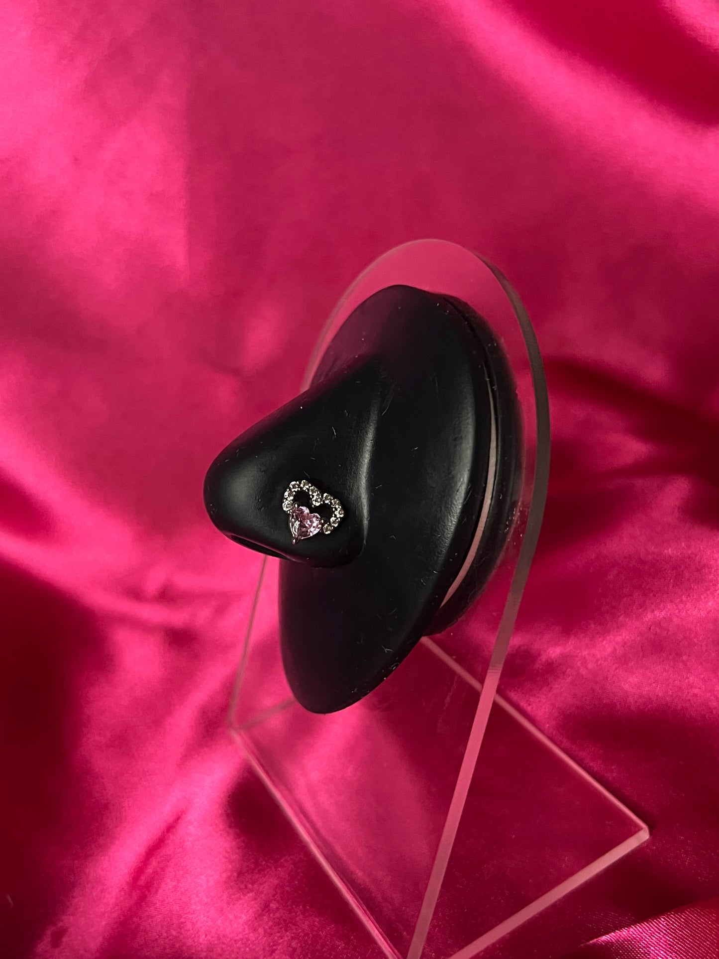 Your Love Pink Diamond Nose Pin Ring