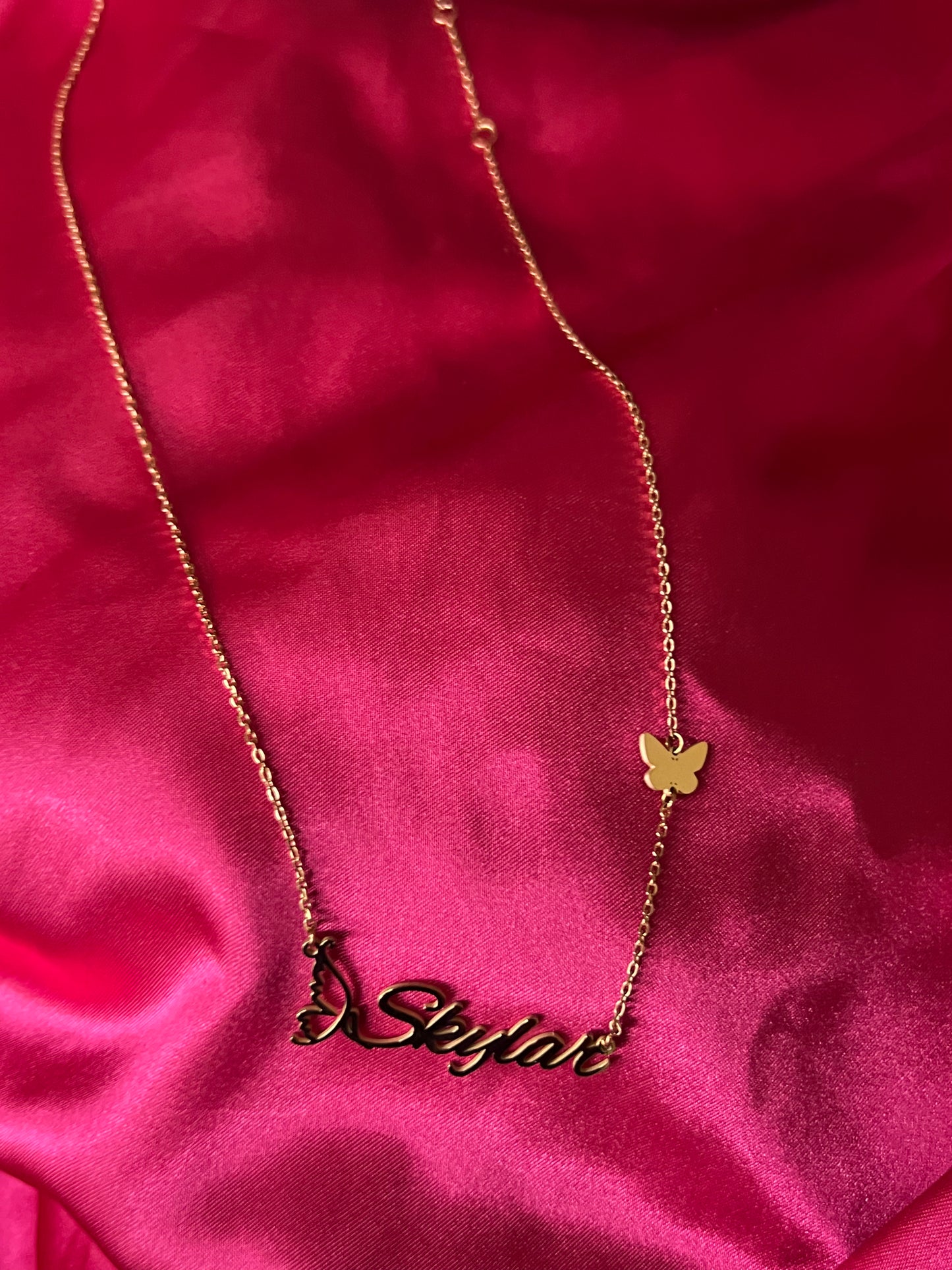 Custom Double Butterfly Necklace