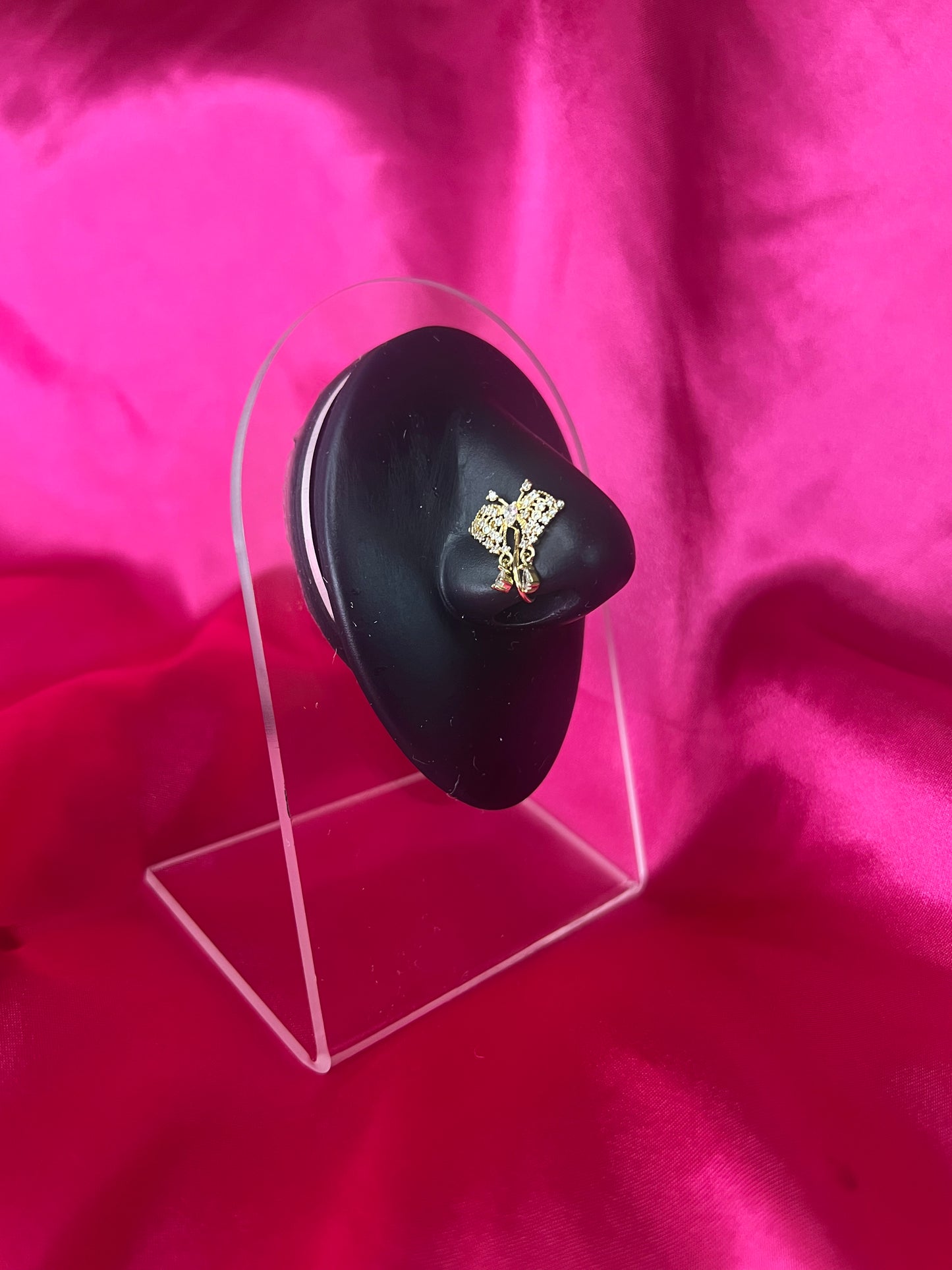 Dangling Butterfly Nose Cuff