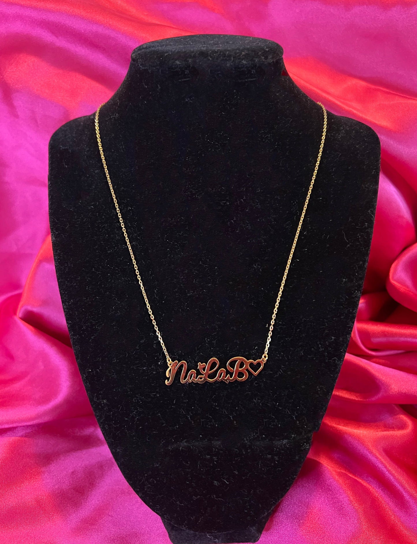 Custom Name Necklace With Heart Pendant 1