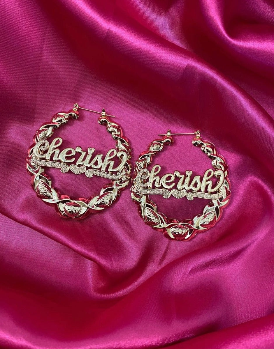 Fly Girl Custom Name Earrings