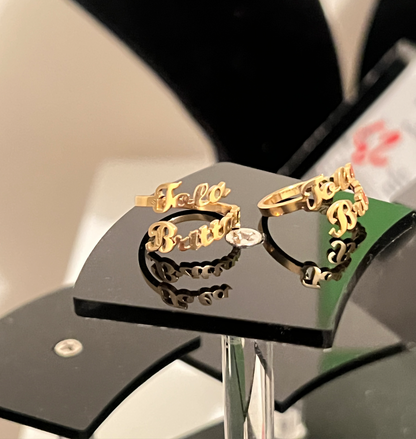 Custom Two Names Ring