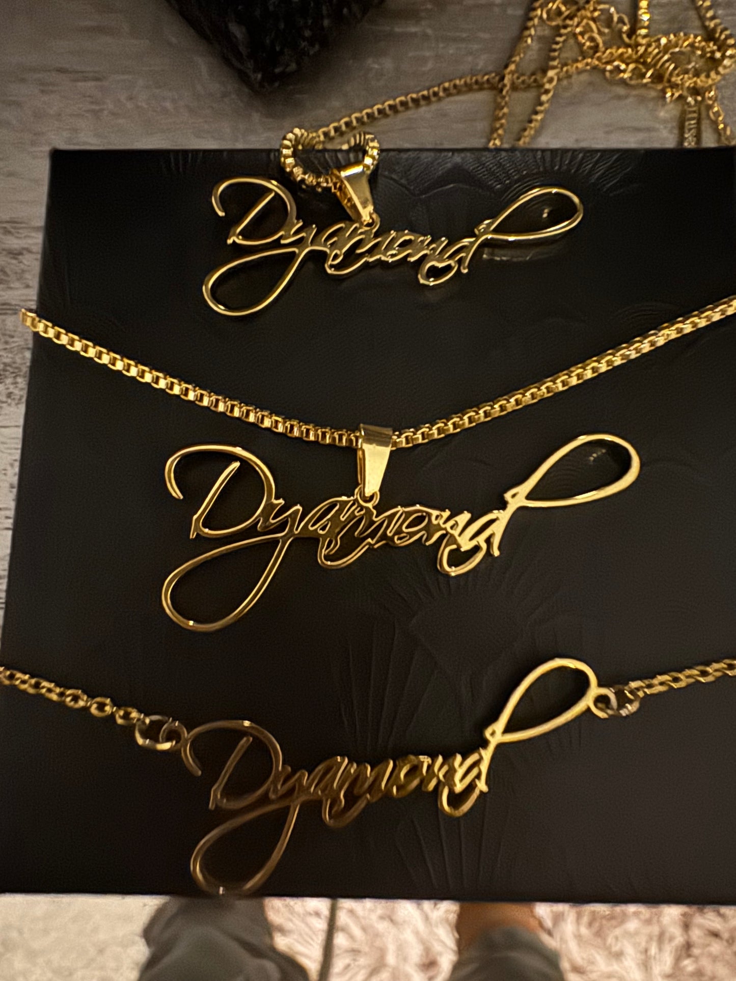 Cursive Script Nam Necklace
