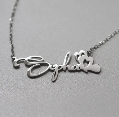 Custom Name Necklace With Butterfly