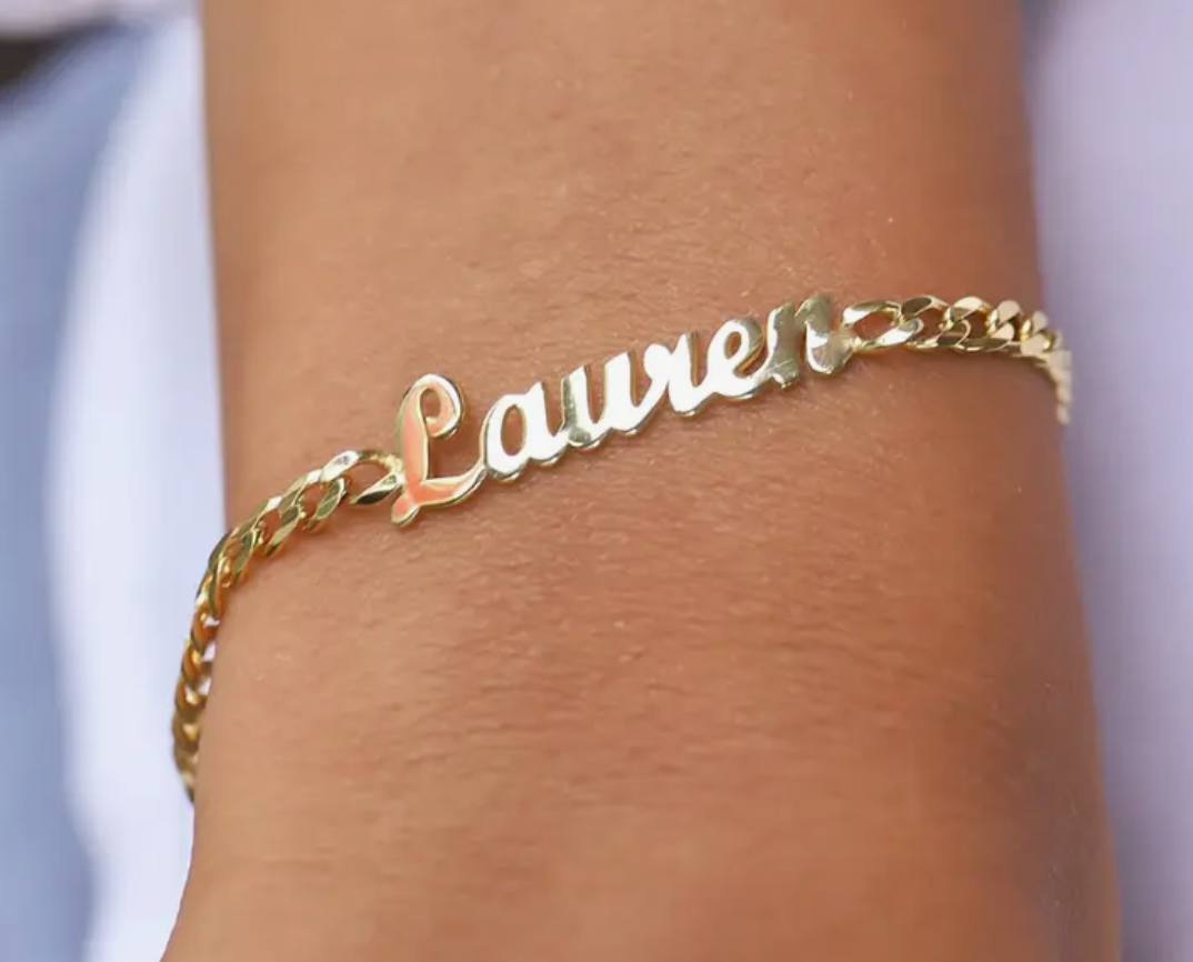 Custom Name Bracelet (cursive font)