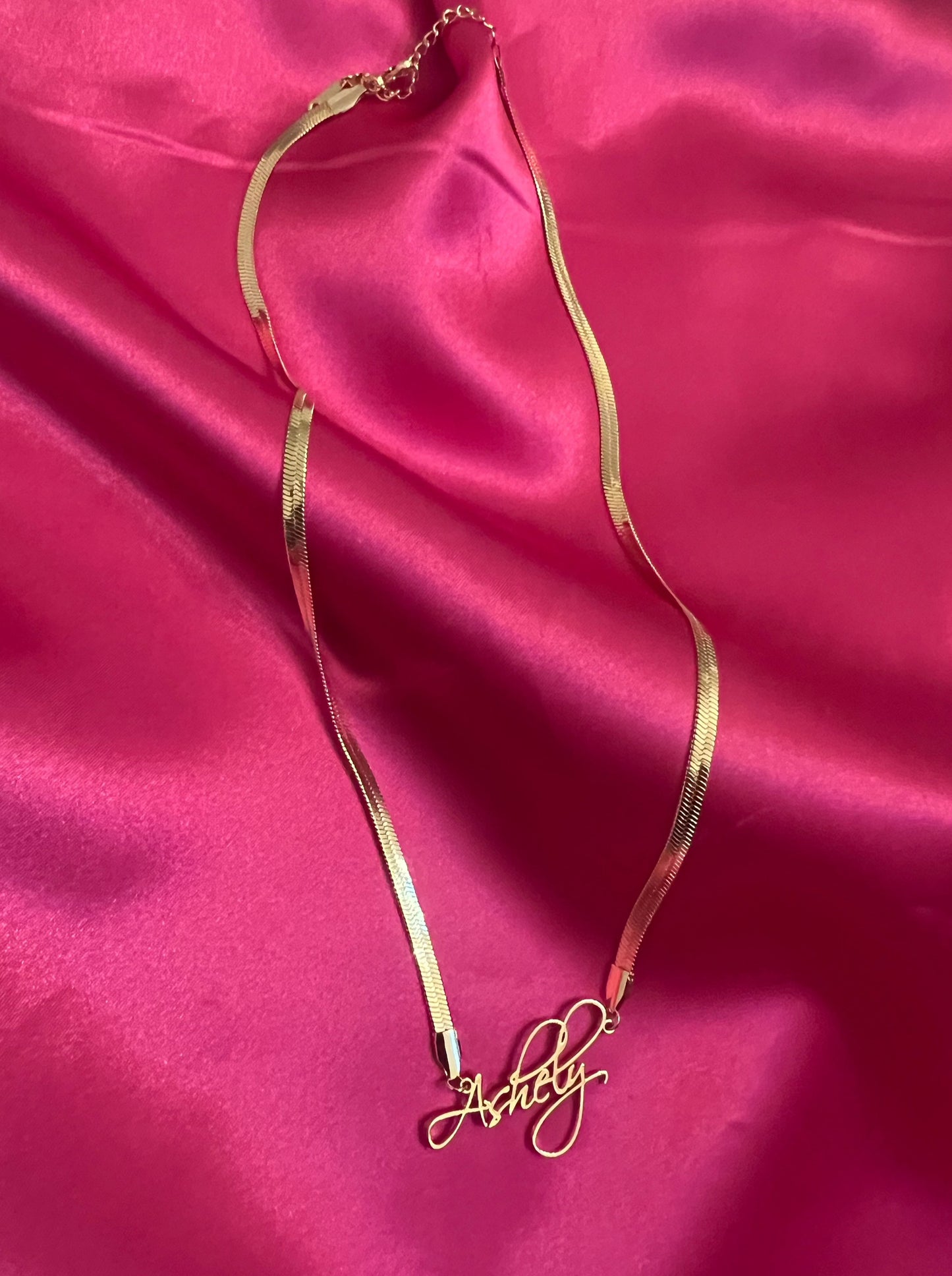 Custom Name Necklace with Snake Chain