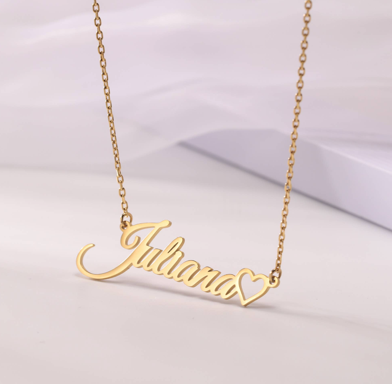 Custom Name Necklace With Heart Pendant 1