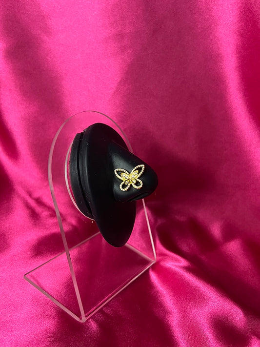 Gold Butterly Nose Pin Ring