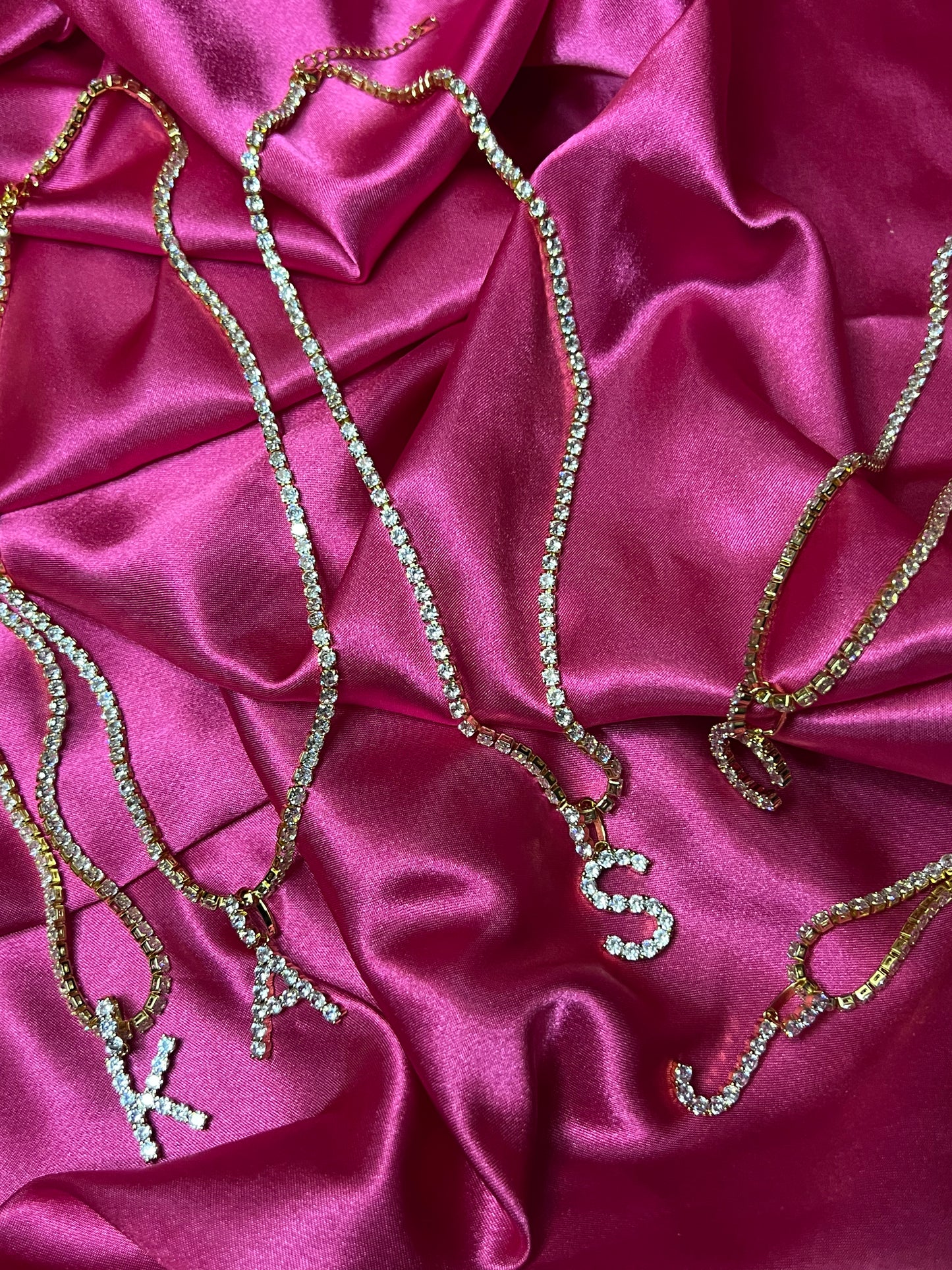Iced Out Initial Tennis Chain