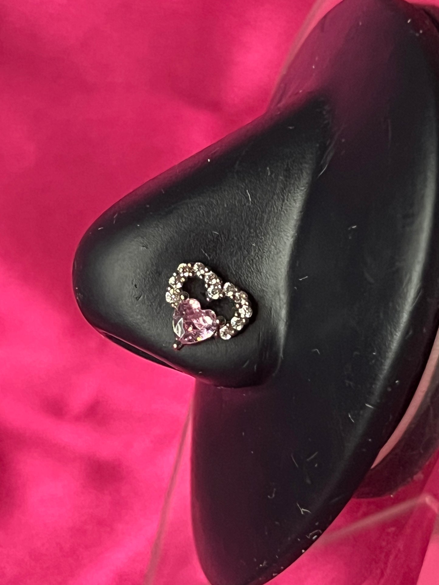 Your Love Pink Diamond Nose Pin Ring