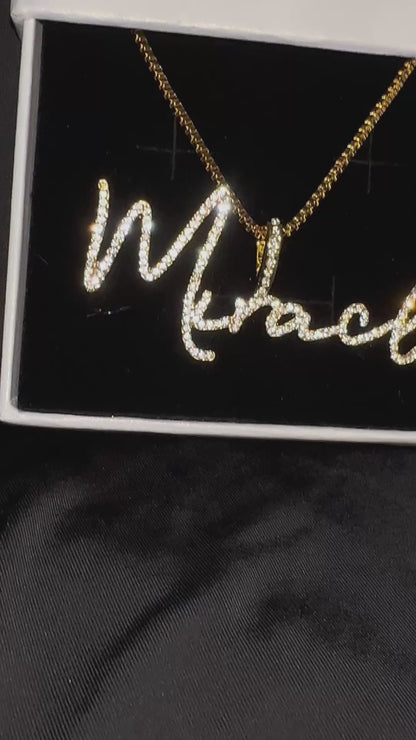 Diamonds In Your Name Pendant Necklace