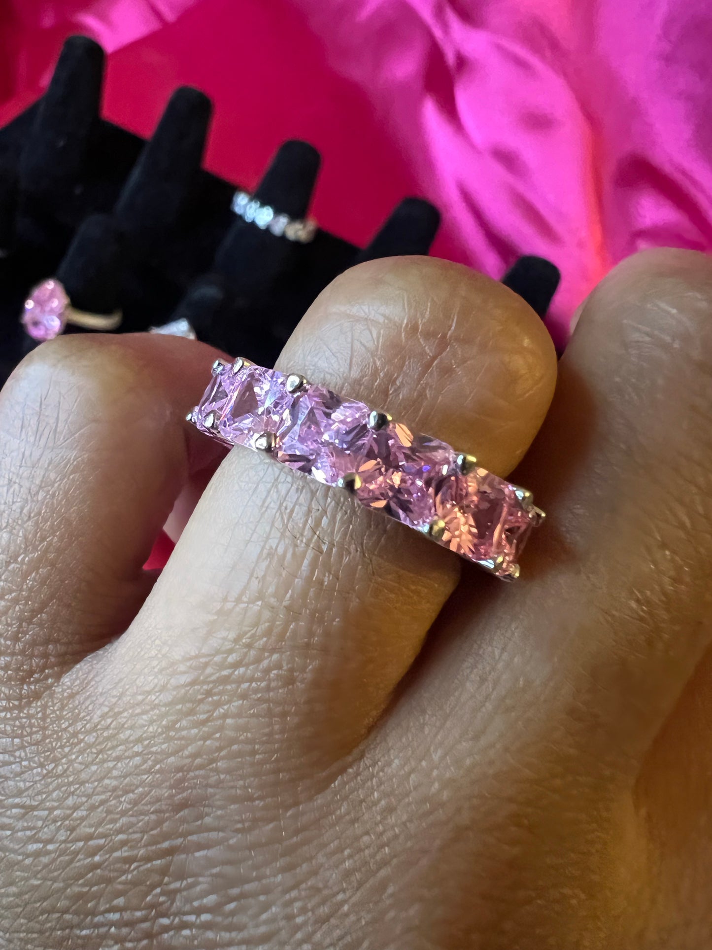 Pink Ice Ring Band